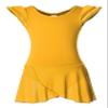 Girls Ballet Dance Leotards with Flutter Sleeve Petal Skirt and Bowknot Back(YW3033-XL-28) view 1