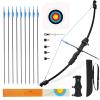 Procener 40" Bow and 28" Arrow Set for Kids, Archery Beginner Gift with 9 Arrows 2 Target Face, 1 Arm Guard and 1 Quiver, 18 Lb Recurve Bow Kit for Teen Outdoor Sports Game Hunting Toy (Black) view 1