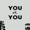 You vs You Wall Decal Home Decor Sticker Vinyl Art Bedroom Quote Teen Baby Kids Inspirational Gym Fitness Health Train Beast Run Lift Squat Kettlebell Motivational School Sports view 1