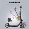 WRRAC-Trampolines Pro Folding Scooter High Speed Commuter Height-Adjustable with Brake and Suspension Double Shock Absorber for Adults, Kids and Teens Kick Scooter view 4