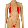 Oyolan Women's Sexy Extreme Sling Shot Lingerie Micro G-String Monokini Mini Bikini Weeny Thongs Swimwear Underwear Red One Size view 2