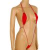 Oyolan Women's Sexy Extreme Sling Shot Lingerie Micro G-String Monokini Mini Bikini Weeny Thongs Swimwear Underwear Red One Size view 4