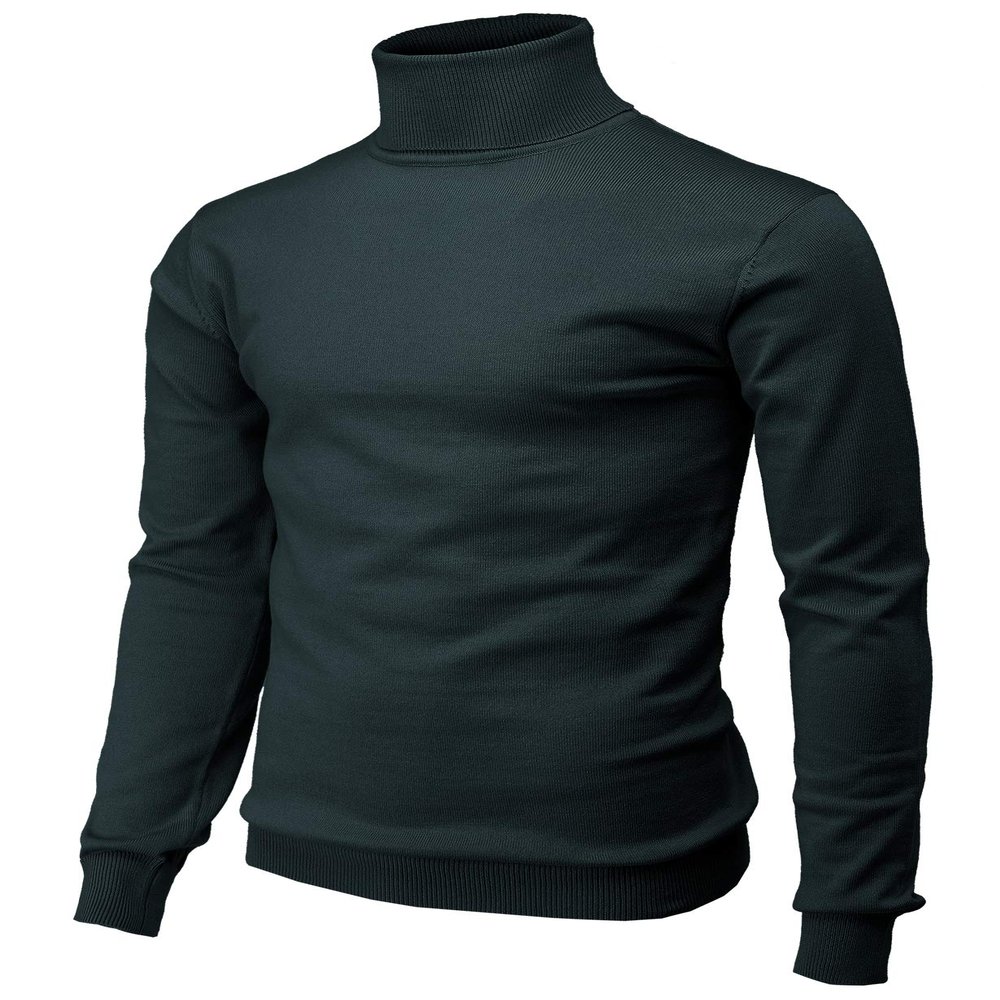 H2H Mens Casual Slim Fit Pullover Sweaters Knitted Turtleneck Cable Patterned Thermal Charcoal US M/L (CMOSWL068)