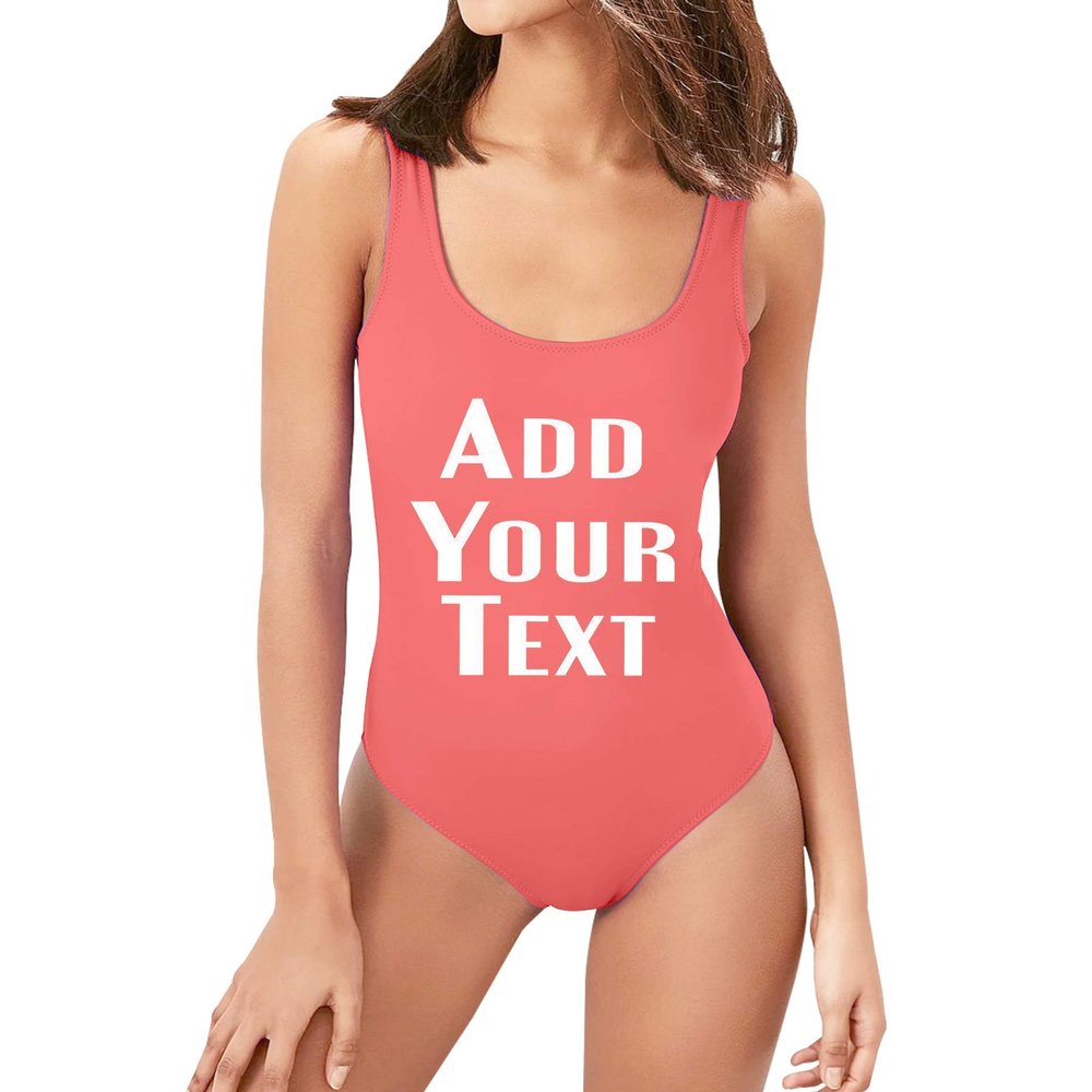TEEAMORE Personalized Bathing Suit Bachelorette One-Piece Swimsuit Bridesmaid Monokinis Rose