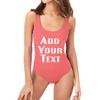 TEEAMORE Personalized Bathing Suit Bachelorette One-Piece Swimsuit Bridesmaid Monokinis Rose view 1