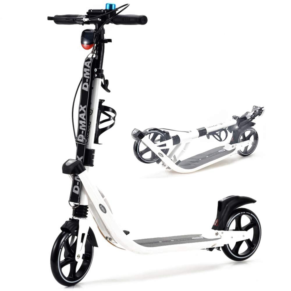 WRRAC-Trampolines Street Scooter Commuter Complete Trick Scooters 1 Click Rapid Folding Height-Adjustable Shock Mitigation System Hand Brake for Beginner Teen Adult Max Load 100kg