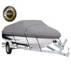 SBU Grey Boat Cover Compatible for CRESTLINER Fish Hawk V14 O/B 1989, Trailering Storage Mooring view 3