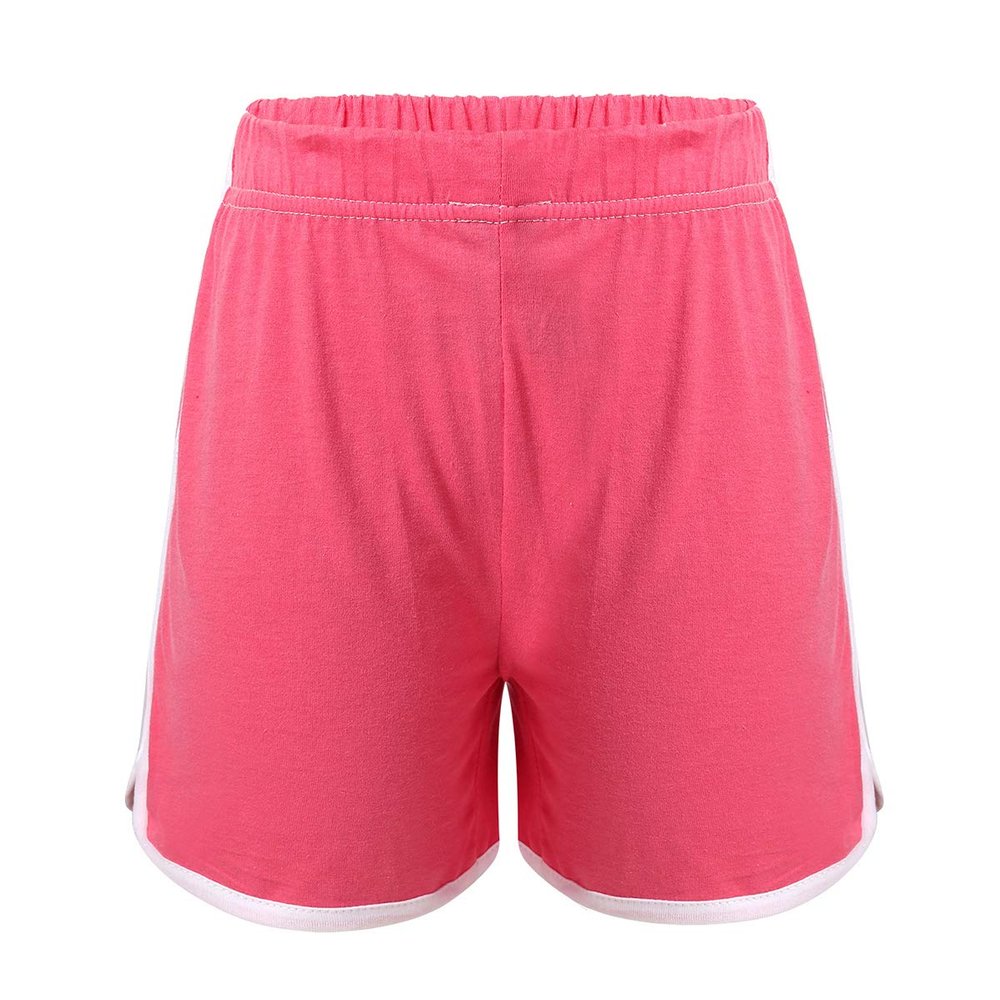 YOOJIA Kids Girls Breathable Cotton Athletic Active Shorts Jogger Running Shorts Stretchy Gym Workout Watermelon Red 2-3