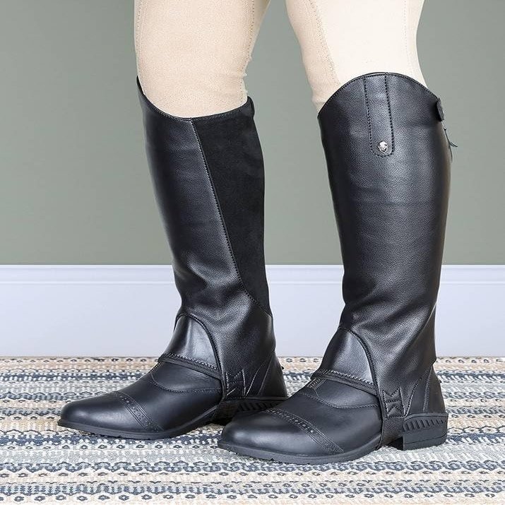 Shires Moretta Suede Half Chaps - Adult (Black, Small Tall)