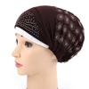 HZUX Turbans for Women Rhinestone Soft Head Headwear India Hat Hijab Scarfs Cap Coffee view 2