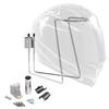 Doppelganger Helmet Hanger, Attaches to Steel Rack, Wall Mounted, DDS574-SL Silver (Polished), W 3.8 x D 8.1 x H 8.7 inches (97 x 204 x 220 mm) view 1