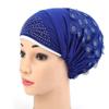 HZUX Turbans for Women Rhinestone Soft Head Headwear India Hat Hijab Scarfs Cap Navy view 2