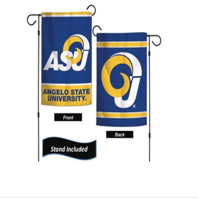 Angelo State Rams Garden Flag Set With Stand, 12.5 x 18 inch College Flag with Three Piece Steel Yard Stand, Licensed by Wincraft