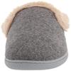 Dearfoams Women's Erin Quilted Microwool Scuff Slipper, Dark Heather Grey, Large view 2