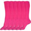 juDanzy 3 Pairs of Boys and Girls Solid Knee High Uniform Socks for School, Soccer, Football, AFO etc. (10-15 Years (Shoe SIze 5-8), Hot Pink) view 1