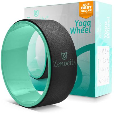 Yoga Wheel 13 '',Yoga Back Roller,Yoga Wheel for Stretching and Back Pain Relief,Back Stretcher,Foam Roller,Best Balance Accessory for Stretching,Thick Padding for Comfort,Improve Flexibility