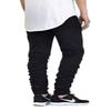 AIRNINE Men's Premium Twill Drop Crotch Jogger Pants S-5XL (Shirring_Black, 4X-Large) view 2