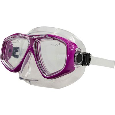 AKONA Vieux Two Lens Mask for Diving and Snorkeling: Specifically Designed for Women and Youth or Adults with Narrow Faces (Magenta)