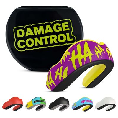 DAMAGE CONTROL Extreme Impact Mouth Guard Sports Mouthguard for Boxing, MMA, BJJ, Hockey, Rugby, Lacrosse, & More Mouthpiece for Teeth & Jaw Protection, for Youth & Adults (Youth, Hahaha)