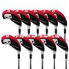 Craftsman Golf 11pcs Multi Color Skull Golf Club Neoprene Iron Head Cover Headcover Set Protector Cases (Red & Black) view 1