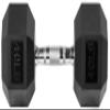 Fitvids Rubber Encased Hex Dumbbell in Pairs or Singles, Black view 3