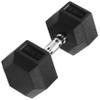 Fitvids Rubber Encased Hex Dumbbell in Pairs or Singles, Black view 4