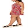 B. Darlin Womens Juniors Tie Shoulder Floral Slip Dress Red 1/2 view 3