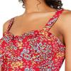 B. Darlin Womens Juniors Tie Shoulder Floral Slip Dress Red 1/2 view 4