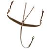 ExionPro Exion Elastic Jumper Breastplate for Horses | Vegetable-Tanned Leather with Elastic Shoulder Inserts | Stainless Steel Hardware | Adjustable Fit | Includes Running Martingale Attachment view 1