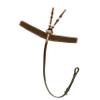 ExionPro Exion Elastic Jumper Breastplate for Horses | Vegetable-Tanned Leather with Elastic Shoulder Inserts | Stainless Steel Hardware | Adjustable Fit | Includes Running Martingale Attachment view 3
