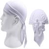 Cycling Skull Cap Sweat Wicking Beanie Cap Doo Dew Rags Anti-UV Bandana Head Wrap Helmet Liner White view 2