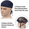 Cycling Skull Cap Sweat Wicking Beanie Cap Doo Dew Rags Anti-UV Bandana Head Wrap Helmet Liner White view 4