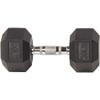 Fitvids Sporzon! Rubber Encased Hex Dumbbell, Single, Black view 1