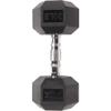 Fitvids Sporzon! Rubber Encased Hex Dumbbell, Single, Black view 2