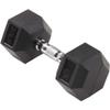 Fitvids Sporzon! Rubber Encased Hex Dumbbell, Single, Black view 3