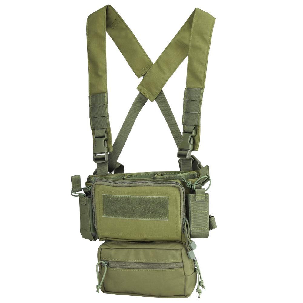 OAREA Hunting Tactical Vest Magazine Pouch Modular Chest Rig Set Drop Pouch 3PCS Mag Insert Set