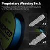 RUNCL Braided Fishing Line Merced, 8 Strands Braided Line - Proprietary Weaving Tech, Thin-Coating Tech, Stronger, Smoother - Fishing Line for Freshwater Saltwater (Blue, 65LB(29.5kgs), 300yds) view 2