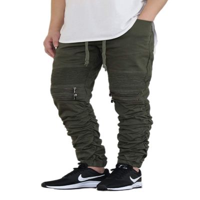 AIRNINE Men's Premium Twill Drop Crotch Jogger Pants S-5XL (Shirring_Olive, XXX-Large)