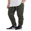 AIRNINE Men's Premium Twill Drop Crotch Jogger Pants S-5XL (Shirring_Olive, XXX-Large) view 1