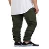 AIRNINE Men's Premium Twill Drop Crotch Jogger Pants S-5XL (Shirring_Olive, XXX-Large) view 2