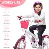 BESPORTBLE Kids Bike Basket Plastic Front Handlebar Bicycle Lift Off for Children Bike Accessories (Pink) Size S view 2