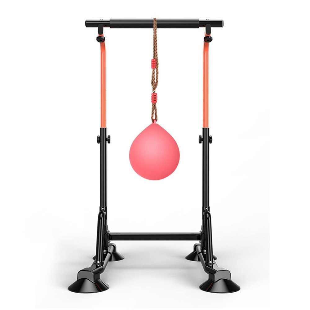 LXLZYXSF Adjustable Height Gymnastic Horizontal Bars Kids Pullup Bar Stand, Free Standing Sturdy Training Bar, Gift for Girls Boys (Color : with Boxing Speed Bag)