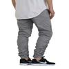 AIRNINE Men's Premium Twill Drop Crotch Jogger Pants S-5XL (Shirring_Grey, 4X-Large) view 2