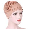 HZUX Big Flower Turbans for Women Soft Head Headwear India Hat Hijab Scarfs Cap Khaki view 2