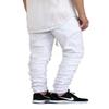 AIRNINE Men's Premium Twill Drop Crotch Jogger Pants S-5XL (Shirring_White, 5X-Large) view 2