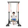 LXLZYXSF Adjustable Height Gymnastic Horizontal Bars Kids Pullup Bar Stand, Free Standing Sturdy Training Bar, Gift for Girls Boys (Color : with Swings Seat)