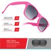 Retro Rewind Kids Sunglasses for Boys Girls Age 3-12 - Shatterproof Rubberized Frame UV400 Toddler Children Sun Glasses view 3