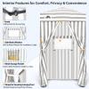 EAGLE PEAK Flex Ultra Compact 4x4 Pop-up Canopy, Sun Shelter, Changing Room, Portable Privacy Canopy Cabana for Pool, Fashion Photoshoots, or Camping, Gray/White view 2