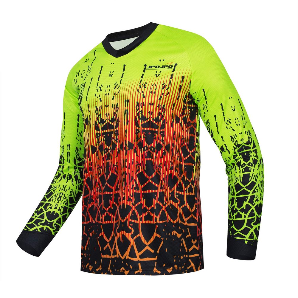 Weimostar Men's Cycling Jersey MTB T Shirt Long Sleeve Mountain Bike Motorcycle Outdoor Bicycle Clothes Green Size M