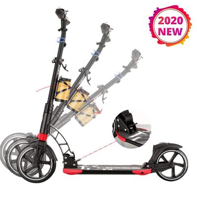 WRRAC-Trampolines Scooter - Hurricane City Scooter, 230mm Giant XXL Wheel with Suspension, City Scooter Foldable and Height-Adjustable, Kickscooter for Adults and Children